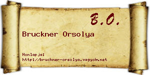 Bruckner Orsolya névjegykártya